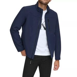 Calvin Klein Men's Infinite Stretch Soft Shell Jacket in New Navy Sz XL